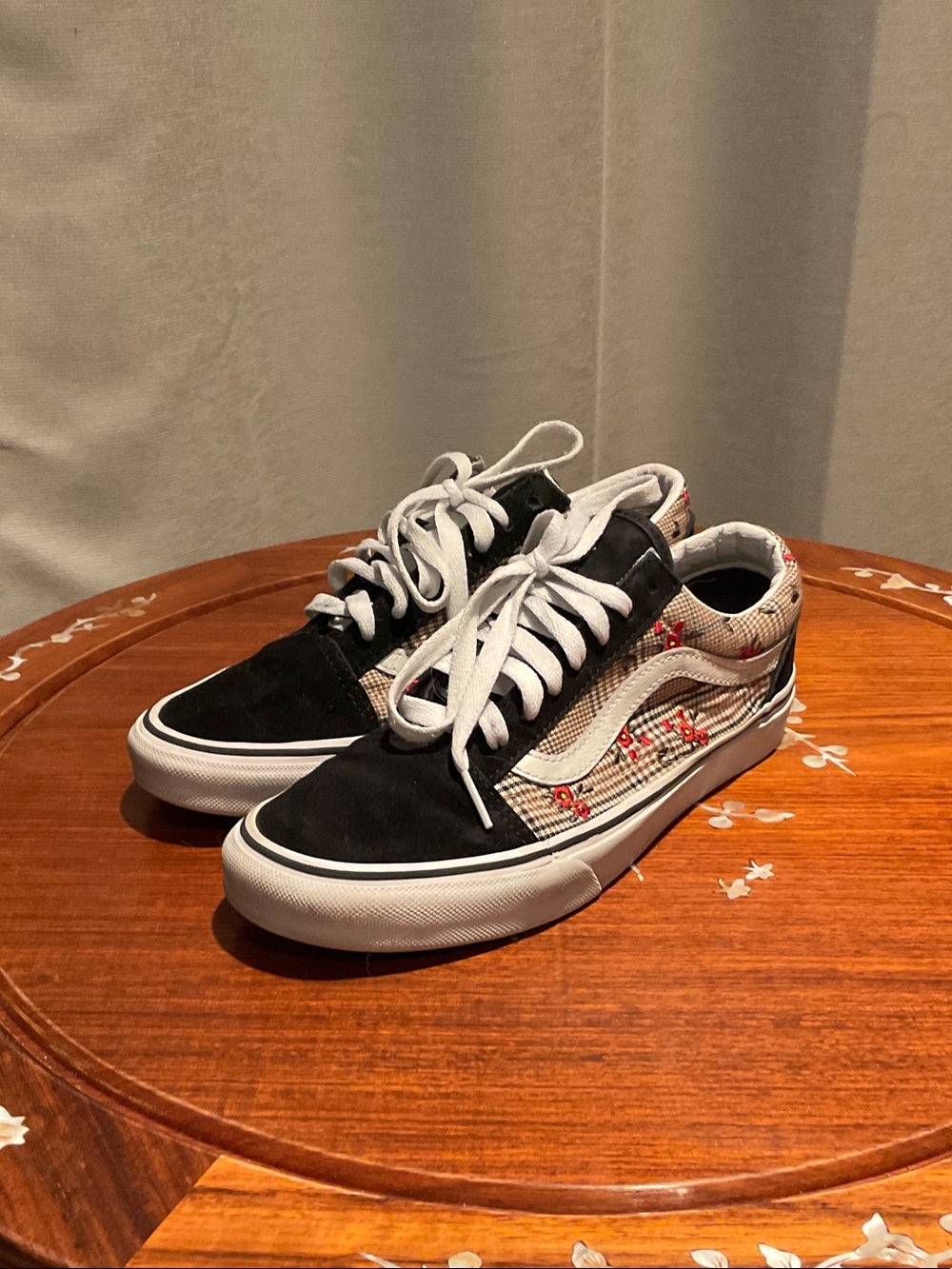 Vans Old Skool Glen Plaid Embroidered Sneakers